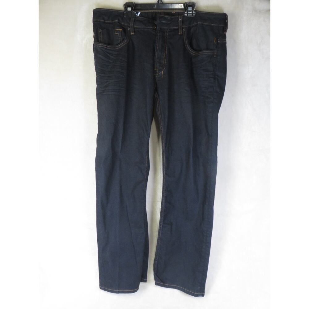 Buffalo David Bitton Jeans Six-X Slim Straight Men's Size W36 x L30 Dark Wash